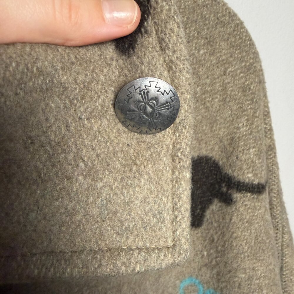 NWT RHONDA STARK WOOL PONCHO | OS - Picture 5 of 7